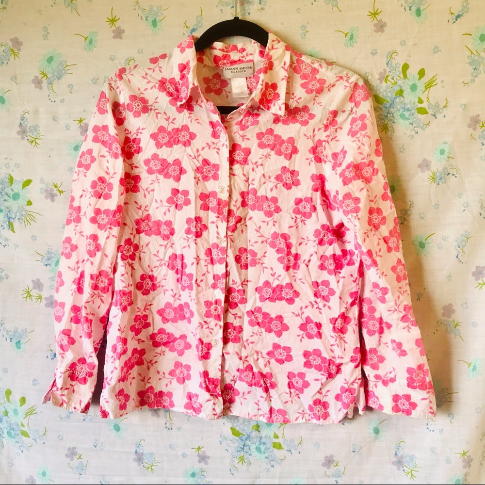 Vintage Jaclyn Smith Button Down Floral Shirt